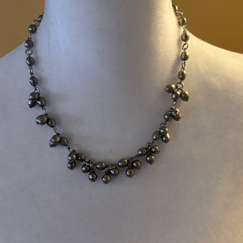 Lia Sophia Silver Beaded Necklace